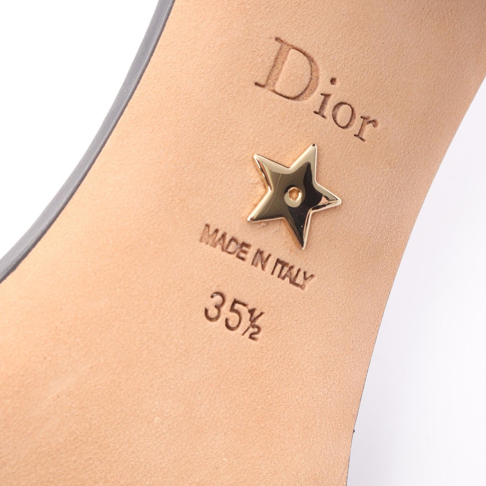 Dway ミュール サンダル キャンバス ネイビー ベージュ クリスチャンディオール シューズ Christian Dior