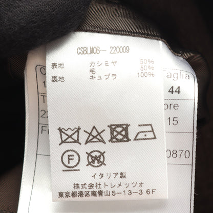 6B ダブルブレスト ポロコート チェスターコート ウール グレーブラウン タリアトーレ