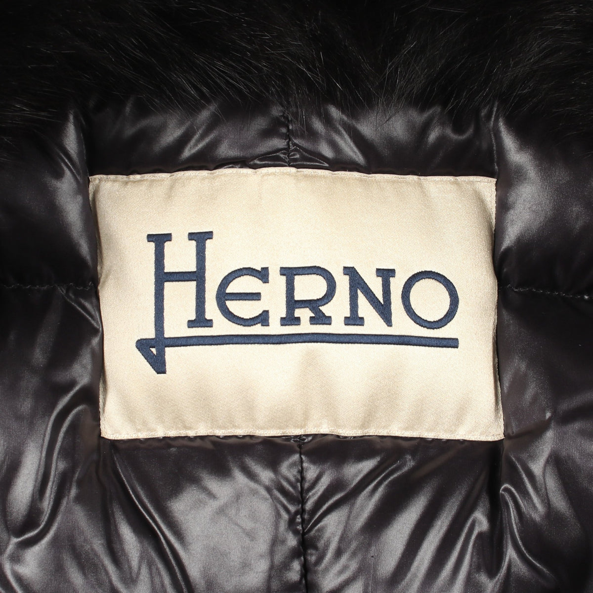 ダウンコート コットン ウール ブラック ヘルノ アウター HERNO
