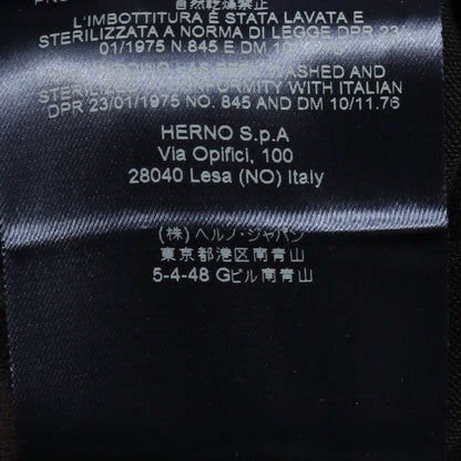 ダウンコート コットン ウール ブラック ヘルノ アウター HERNO