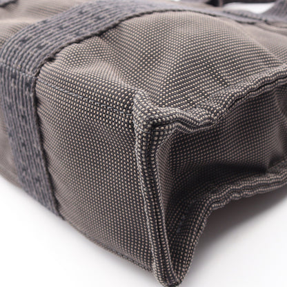 エールラインPM ハンドバッグ トートバッグ ナイロンキャンバス グレー シルバー金具 エルメス