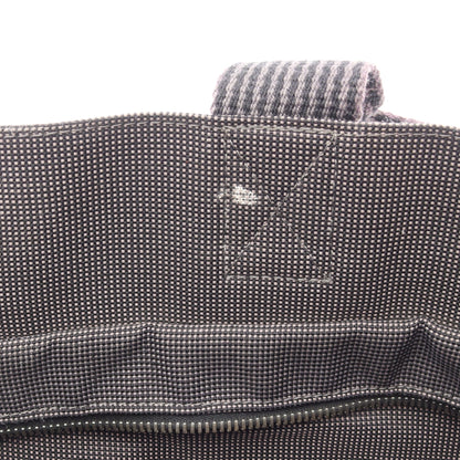エールラインMM ハンドバッグ トートバッグ ナイロンキャンバス グレー シルバー金具 エルメス