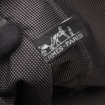 エールラインMM ハンドバッグ トートバッグ ナイロンキャンバス グレー シルバー金具 エルメス