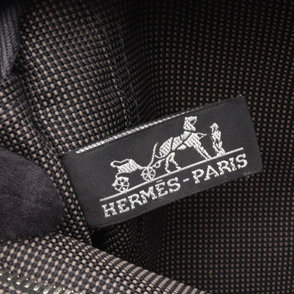 エールラインPM ハンドバッグ トートバッグ ナイロンキャンバス グレー シルバー金具 エルメス