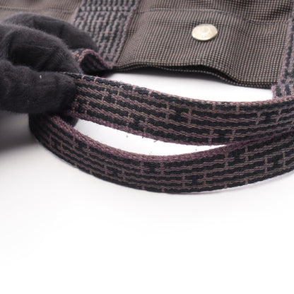 エールラインMM ハンドバッグ トートバッグ ナイロンキャンバス グレー シルバー金具 エルメス