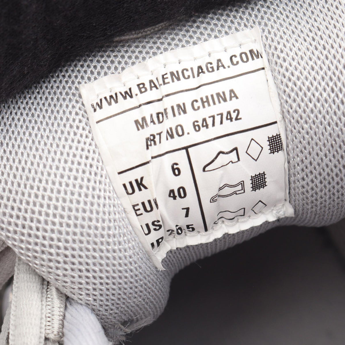 TRACK CLEAR SOLE スニーカー ファブリック ラバー グレー バレンシアガ シューズ BALENCIAGA