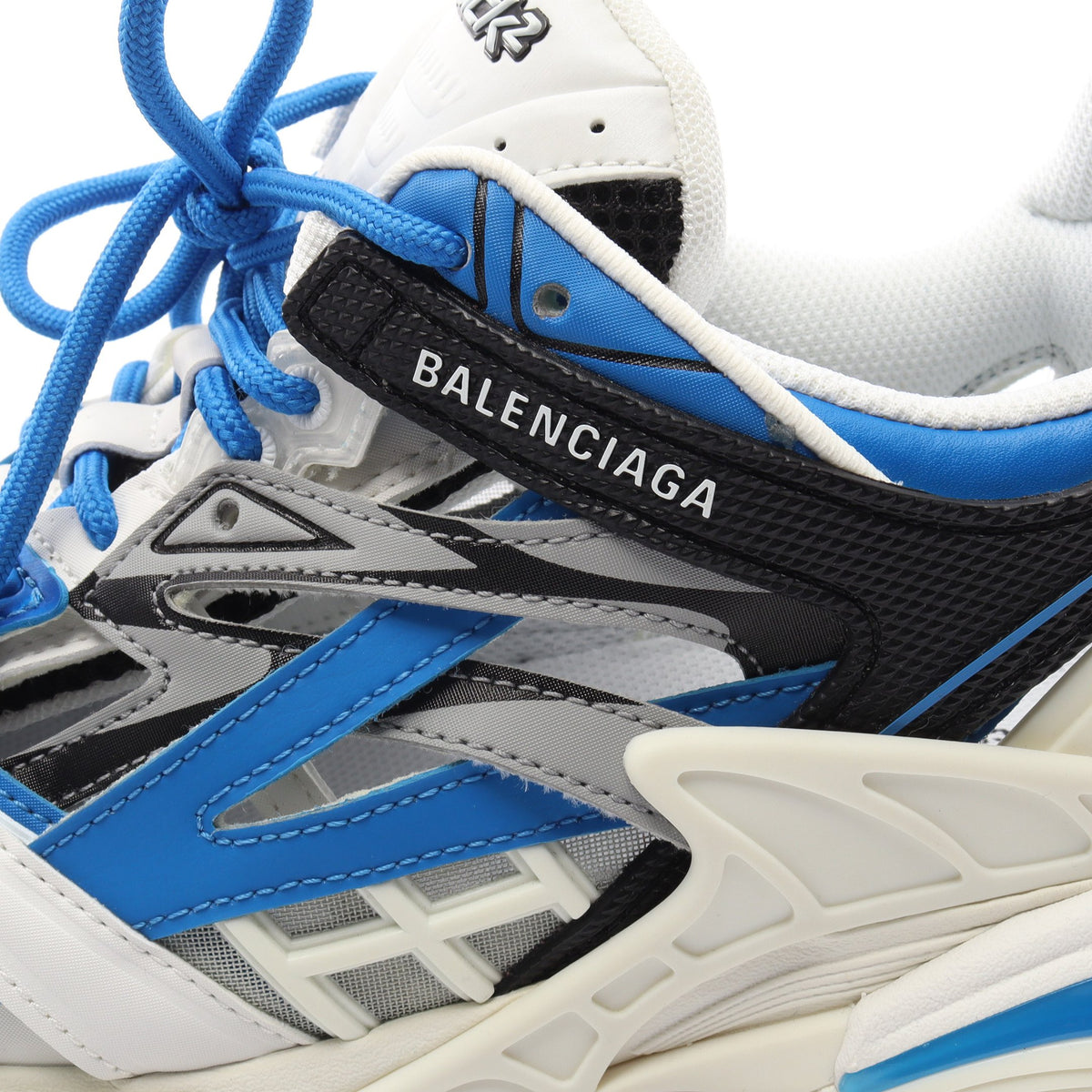 TRACK.2 OPEN SNEAKER トラック2 オープン スニーカー ラバー ファブリック ホワイト ブルー バレンシアガ シューズ BALENCIAGA