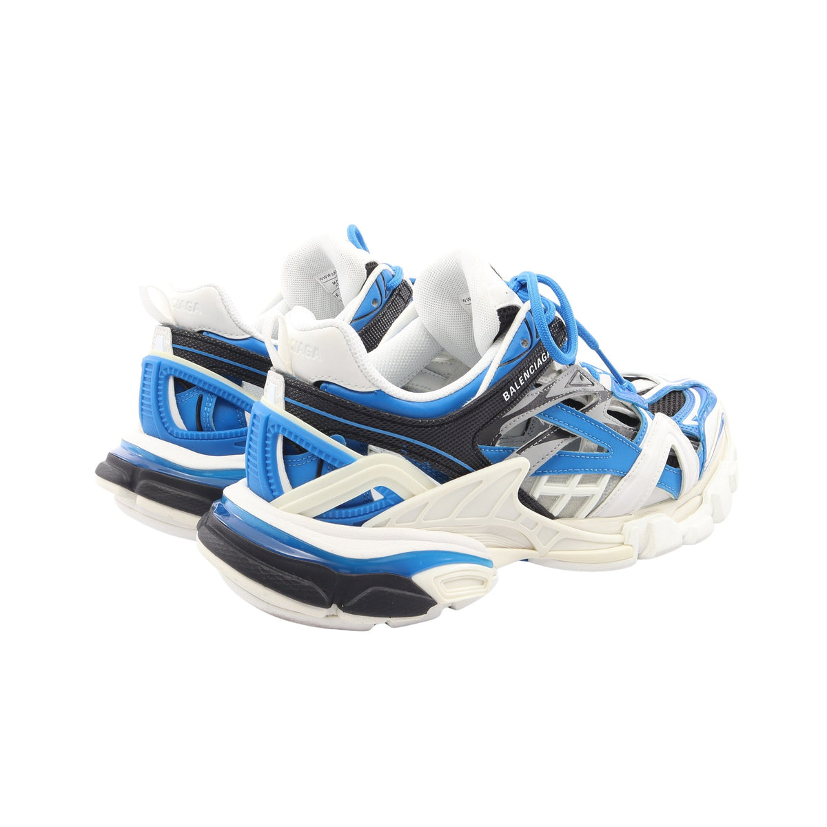TRACK.2 OPEN SNEAKER トラック2 オープン スニーカー ラバー ファブリック ホワイト ブルー バレンシアガ シューズ BALENCIAGA