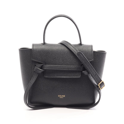 PICO BELT BAG ピコ ベルトバッグ 2WAY ハンドバッグ レザー ブラック セリーヌ