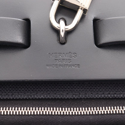 エールバッグジップPM ルトゥルネ 2WAY ハンドバッグ トワルミリタリー ヴァッシュハンター ブラック シルバー金具 Y刻印 エルメス