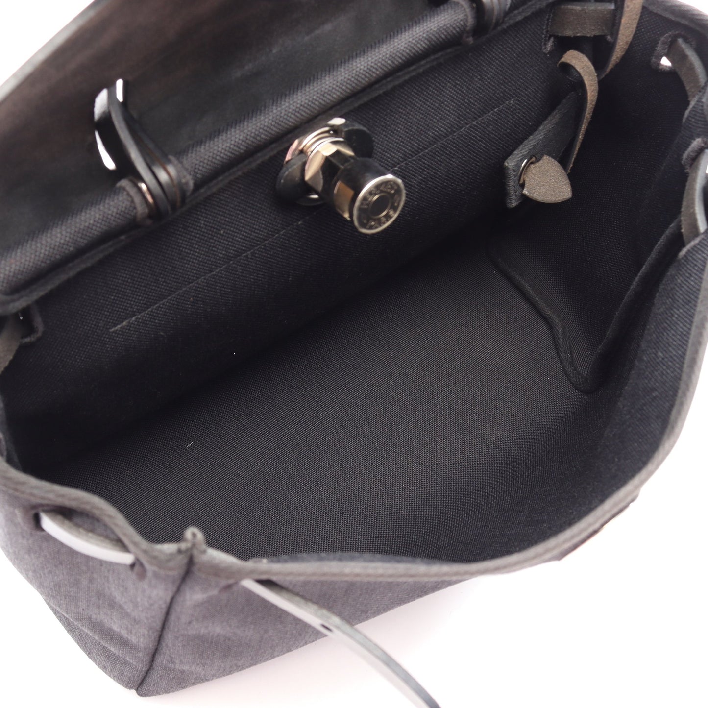 エールバッグジップPM ルトゥルネ 2WAY ハンドバッグ トワルミリタリー ヴァッシュハンター ブラック シルバー金具 Y刻印 エルメス