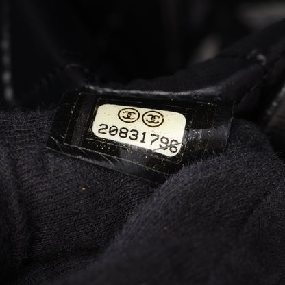 ココマーク クラッチバッグ レザー ブラック シルバー金具 シャネル