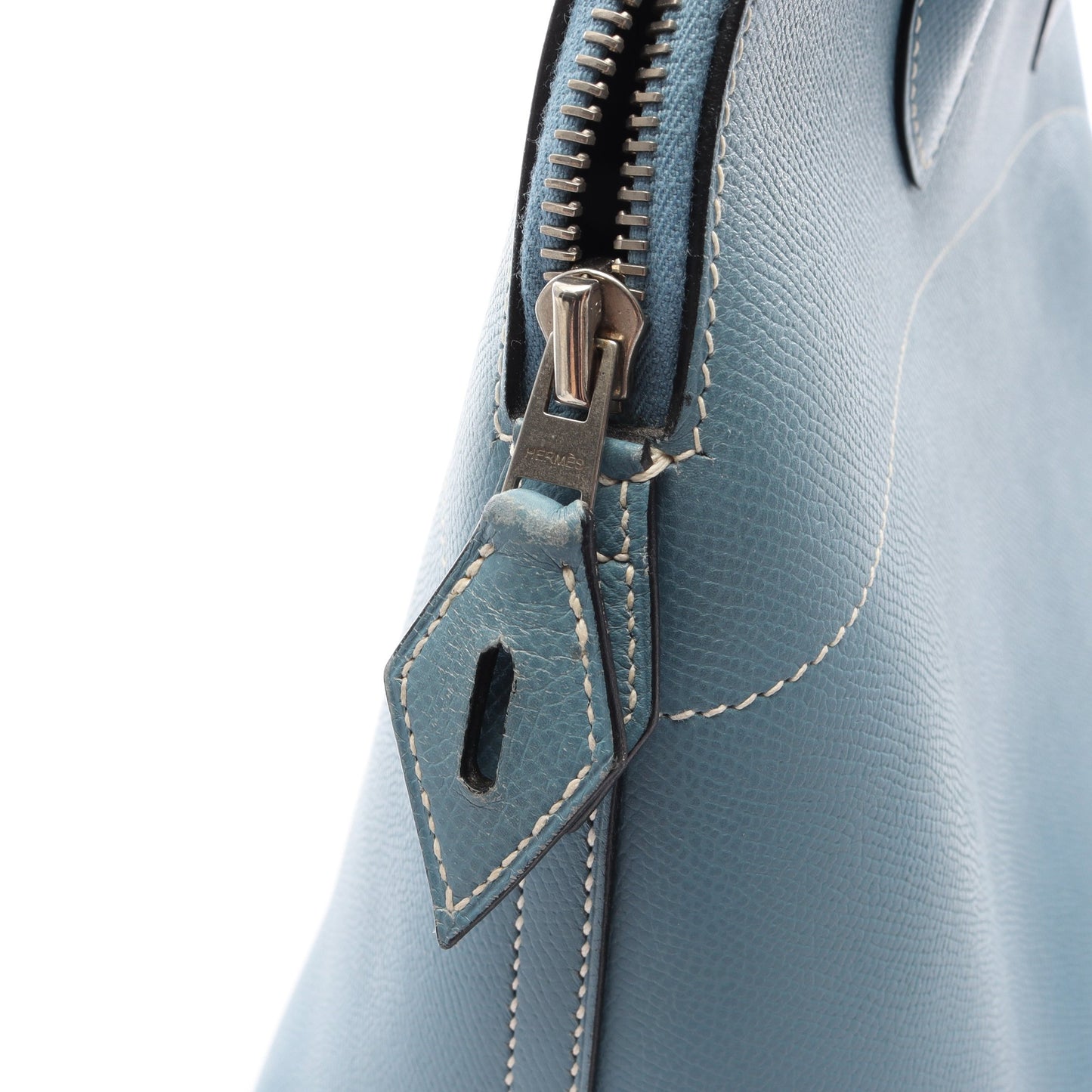 ボリード35 ブルージーン 2WAY ハンドバッグ ヴォーエプソン ブルー シルバー金具 □J刻印 エルメス