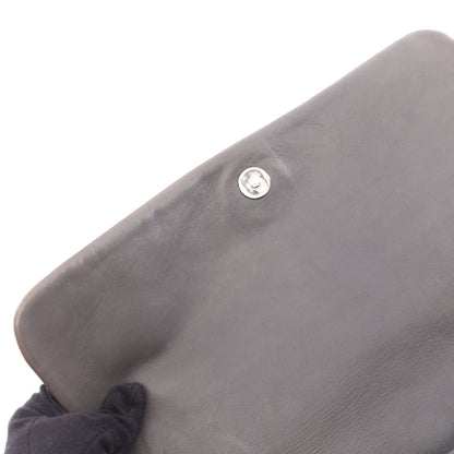 ココマーク チェーンハンドバッグ ラムスキン グレー ブラック金具 シャネル