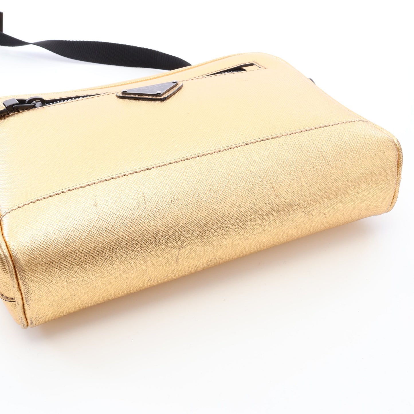SAFFIANO TRAVEL ショルダーバッグ サフィアーノレザー ゴールド プラダ