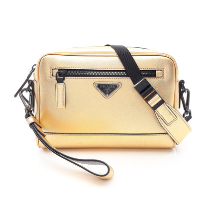 SAFFIANO TRAVEL ショルダーバッグ サフィアーノレザー ゴールド プラダ