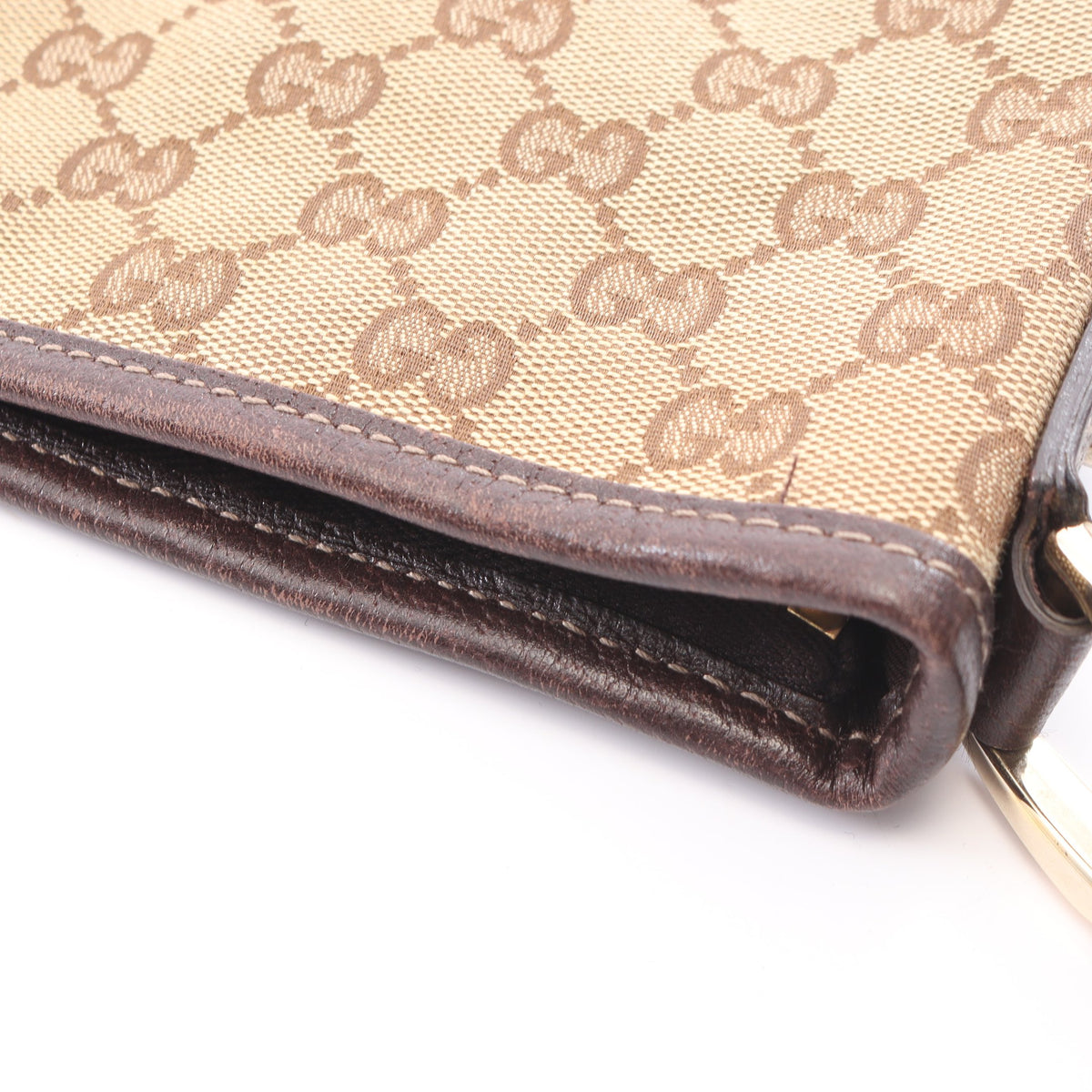 アビー GGキャンバス ショルダーバッグ キャンバス レザー ベージュ ダークブラウン グッチ バッグ GUCCI