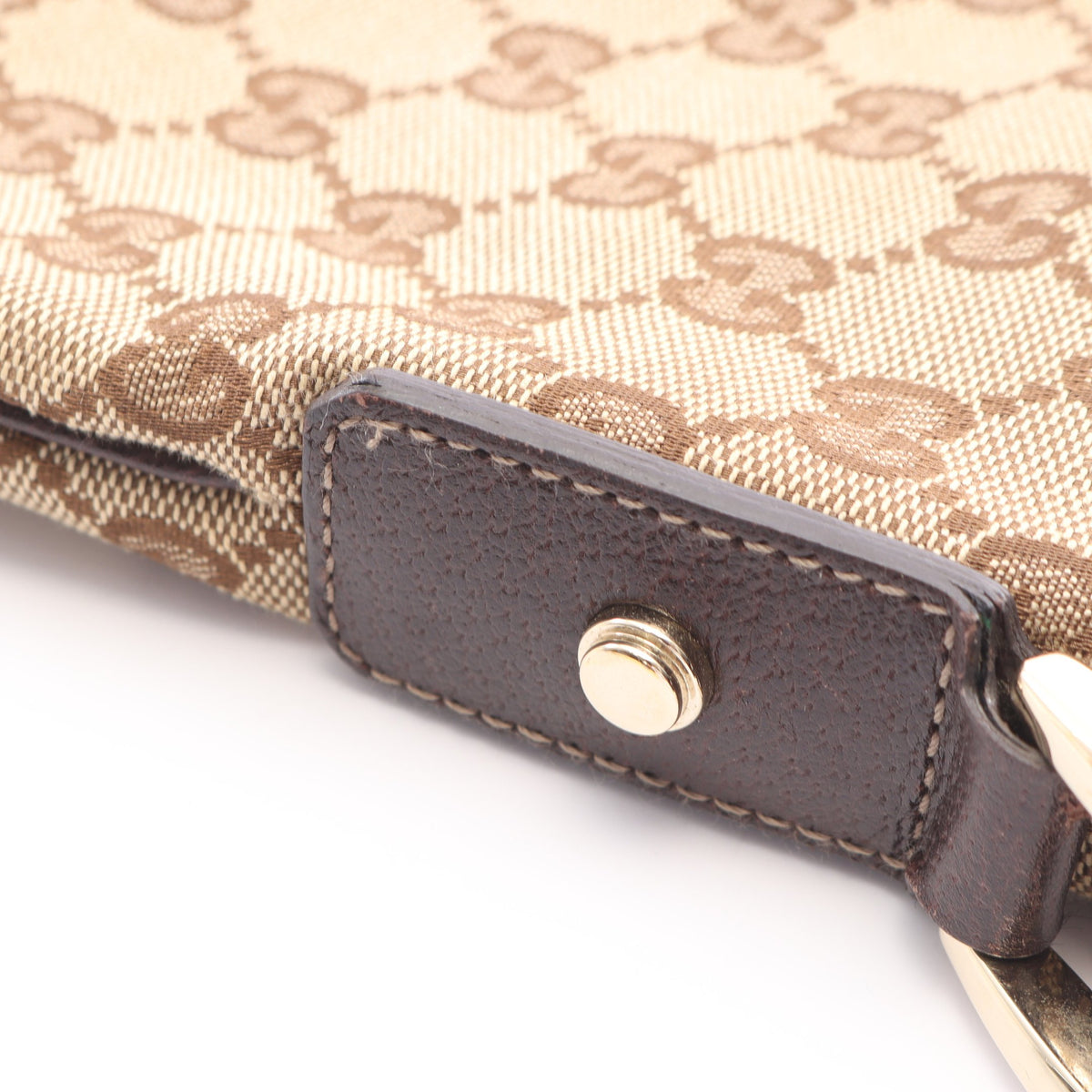 アビー GGキャンバス ショルダーバッグ キャンバス レザー ベージュ ダークブラウン グッチ バッグ GUCCI