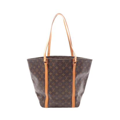 サックショッピング モノグラム ショルダーバッグ トートバッグ PVC レザー ブラウン ルイヴィトン バッグ LOUIS VUITTON