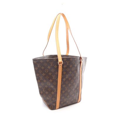 サックショッピング モノグラム ショルダーバッグ トートバッグ PVC レザー ブラウン ルイヴィトン バッグ LOUIS VUITTON