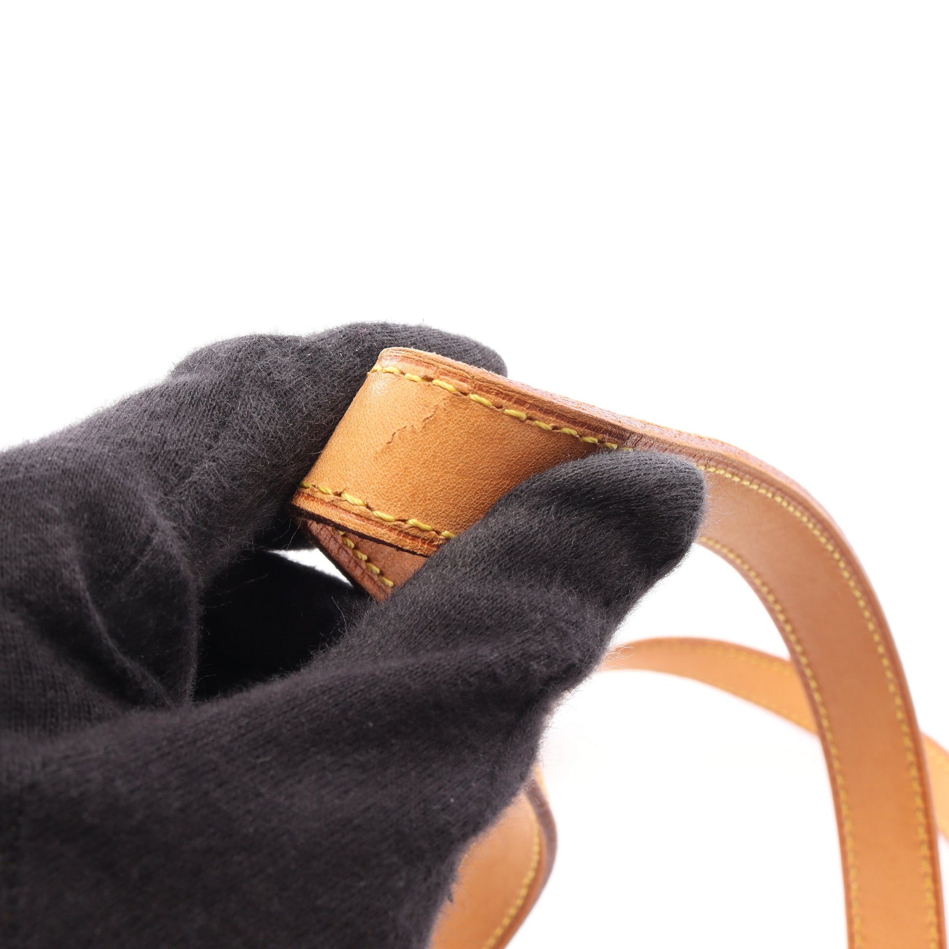 サックショッピング モノグラム ショルダーバッグ トートバッグ PVC レザー ブラウン ルイヴィトン バッグ LOUIS VUITTON