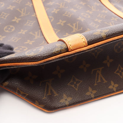 サックショッピング モノグラム ショルダーバッグ トートバッグ PVC レザー ブラウン ルイヴィトン バッグ LOUIS VUITTON