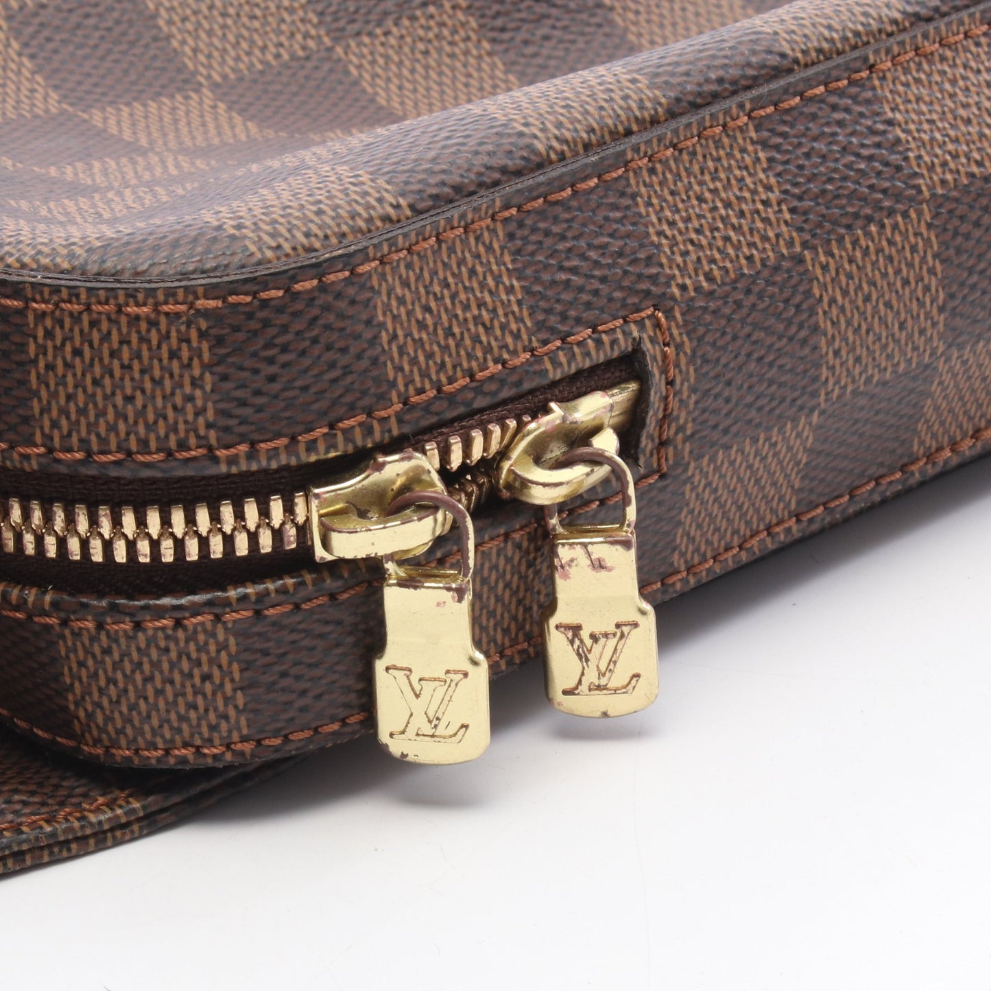 ジェロニモス ダミエエベヌ ボディバッグ PVC ブラウン ルイヴィトン バッグ LOUIS VUITTON
