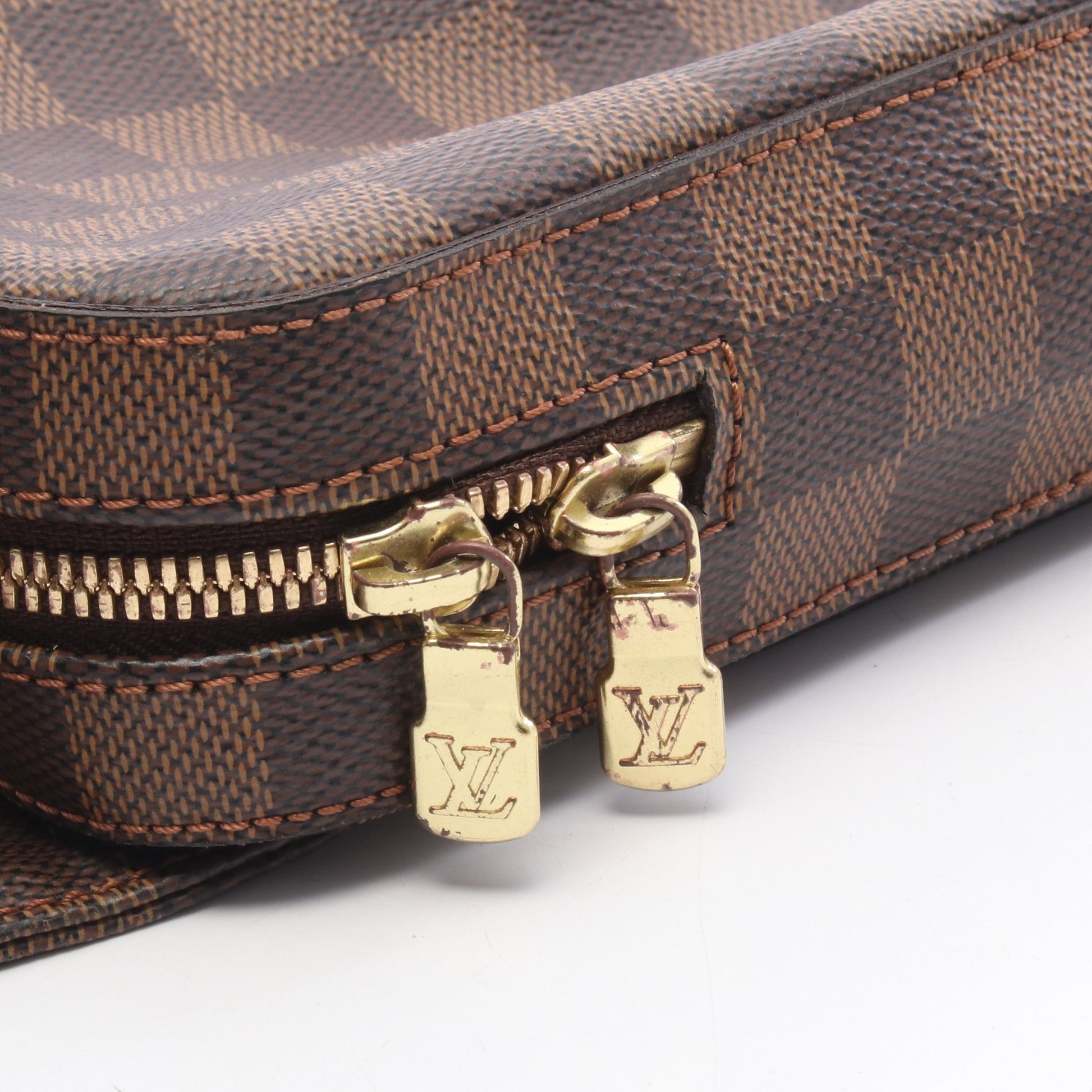 ジェロニモス ダミエエベヌ ボディバッグ PVC ブラウン ルイヴィトン バッグ LOUIS VUITTON