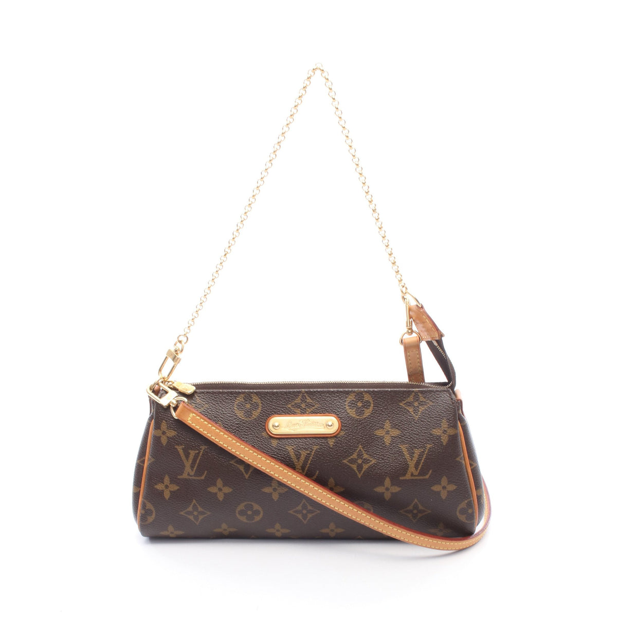 エヴァ モノグラム 2WAY チェーンショルダーバッグ PVC レザー ブラウン ルイヴィトン バッグ LOUIS VUITTON
