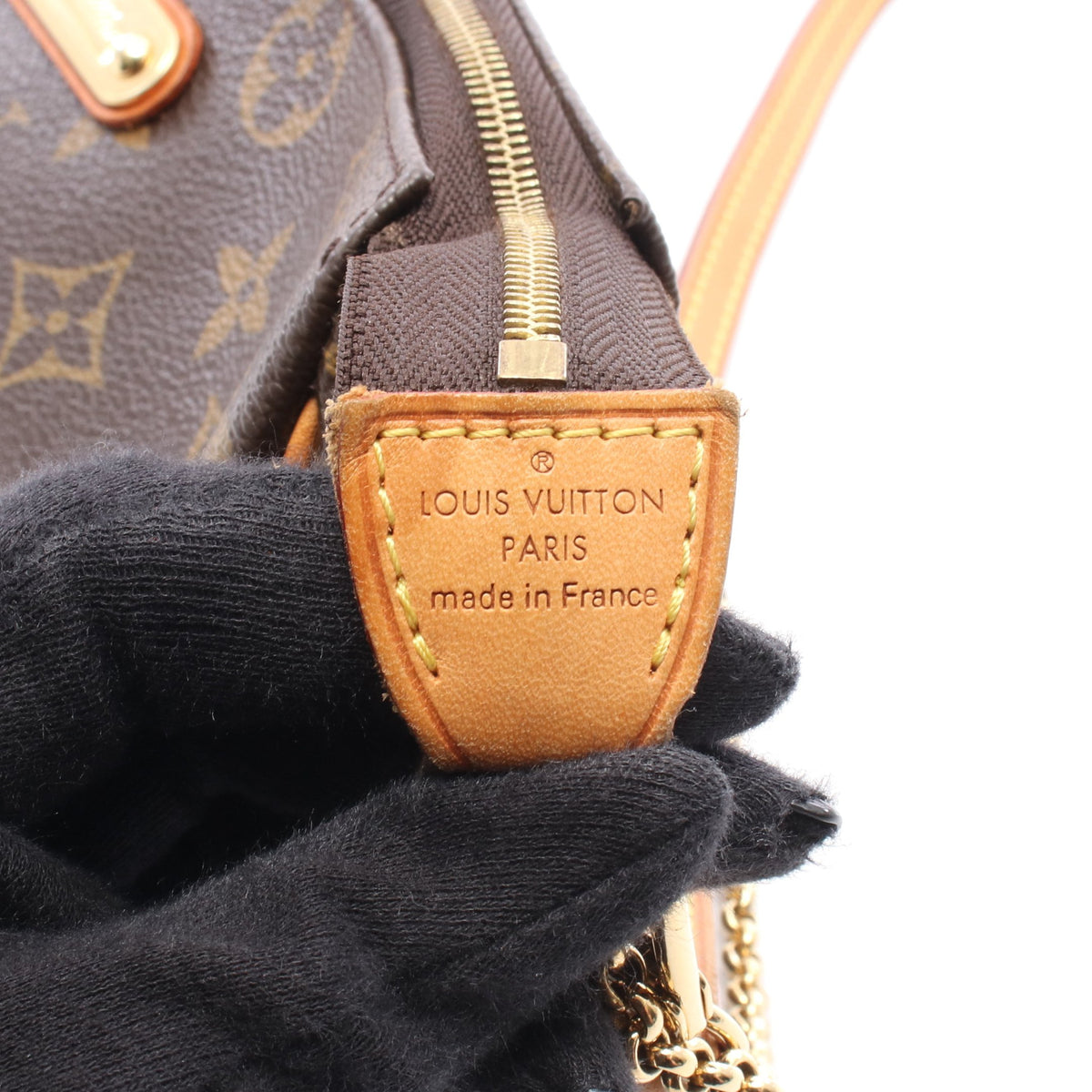 エヴァ モノグラム 2WAY チェーンショルダーバッグ PVC レザー ブラウン ルイヴィトン バッグ LOUIS VUITTON