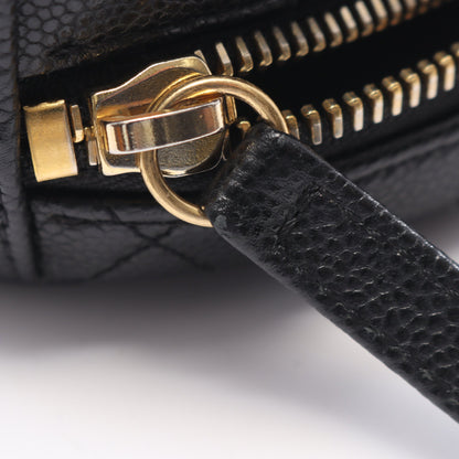 マトラッセラウンド 2WAY チェーンショルダーバッグ キャビアスキン ブラック ゴールド金具 シャネル バッグ CHANEL