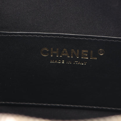 マトラッセラウンド 2WAY チェーンショルダーバッグ キャビアスキン ブラック ゴールド金具 シャネル バッグ CHANEL