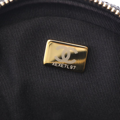 マトラッセラウンド 2WAY チェーンショルダーバッグ キャビアスキン ブラック ゴールド金具 シャネル バッグ CHANEL