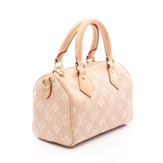 スピーディ バンドリエール 20 ミャオグラム 2WAY ハンドバッグ キャンバス レザー ベージュ ブラウン ルイヴィトン バッグ LOUIS VUITTON