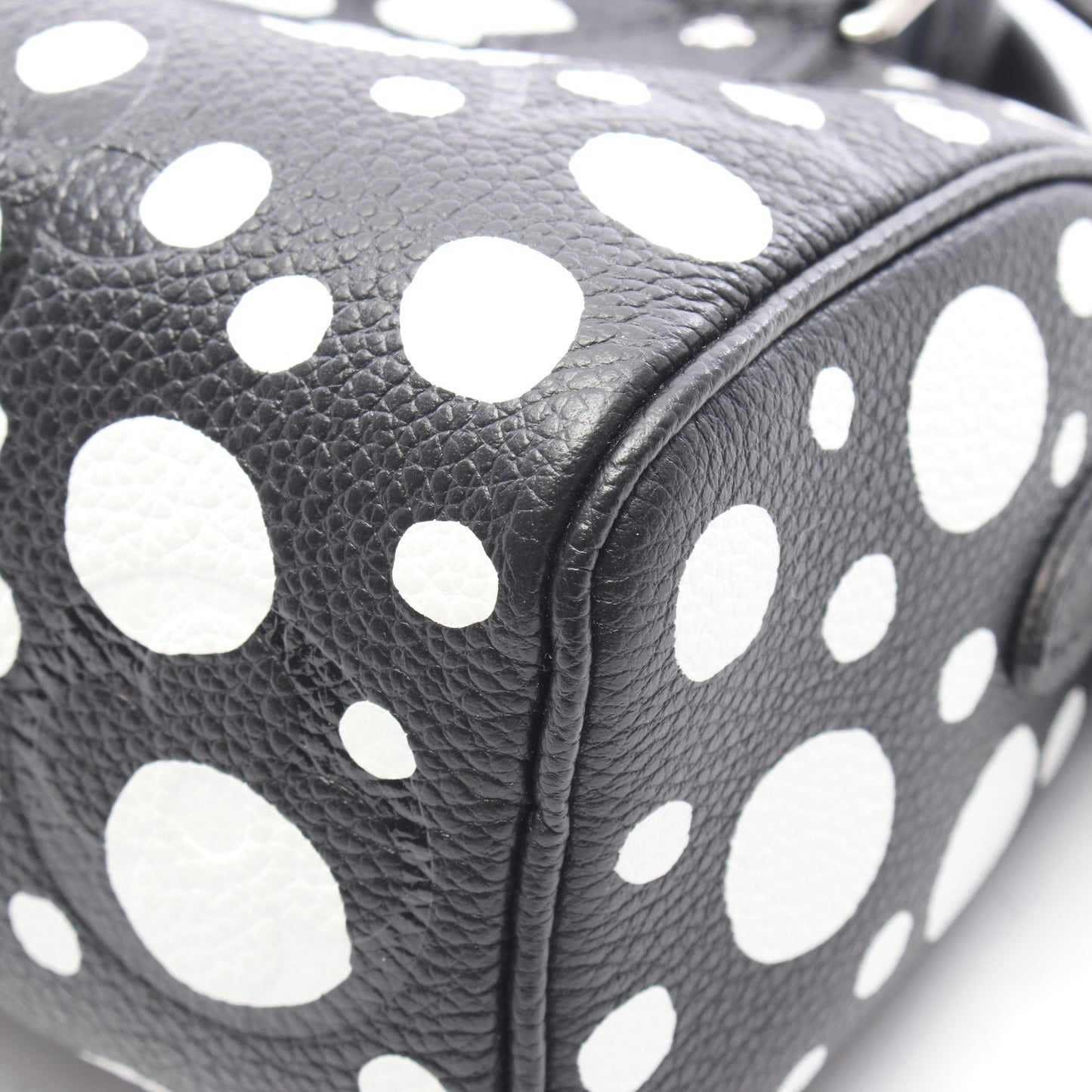 LOUIS VUITTON × yayoi kusama ナノスピーディ インフィニティドット 2WAY ショルダーバッグ PVC レザー ブラック ホワイト ルイヴィトン