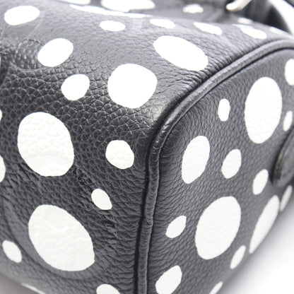 LOUIS VUITTON × yayoi kusama ナノスピーディ インフィニティドット 2WAY ショルダーバッグ PVC レザー ブラック ホワイト ルイヴィトン