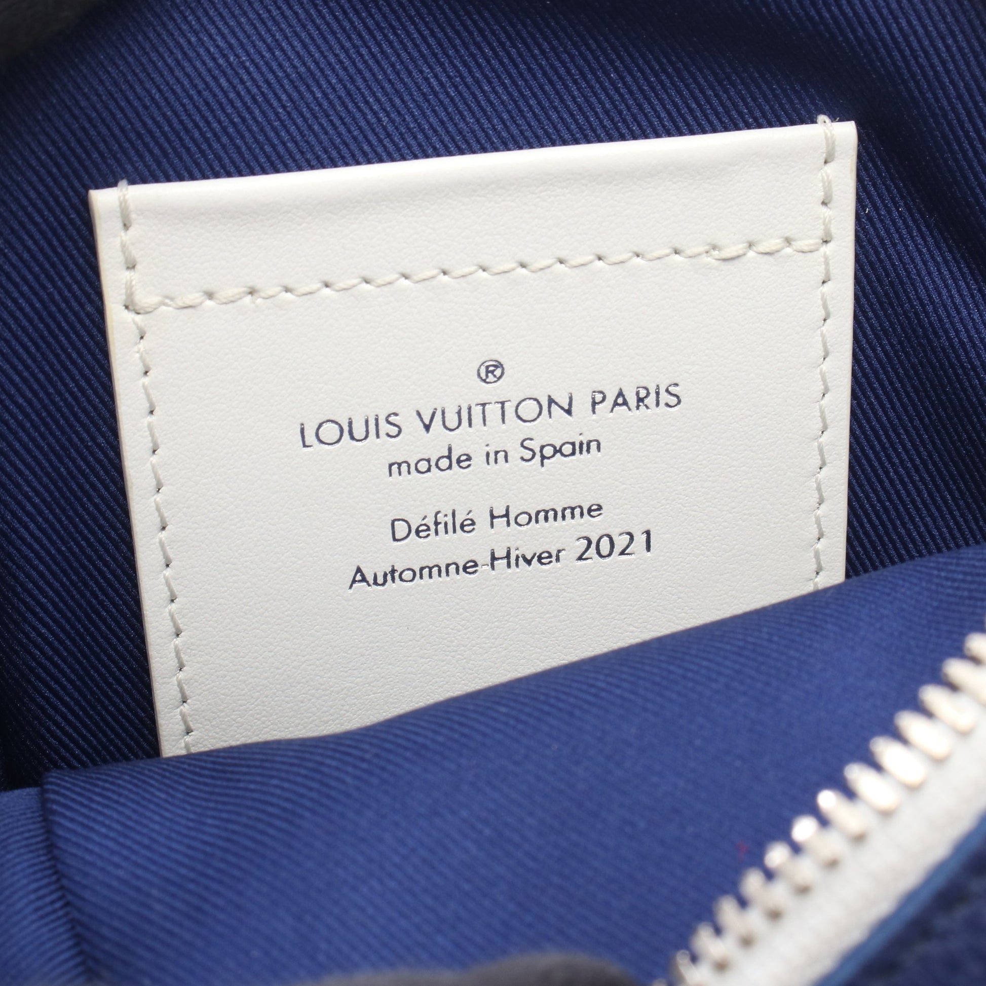 ダヌーブPPM エブリデイLV ショルダーバッグ レザー ネイビー ホワイト ルイヴィトン バッグ LOUIS VUITTON