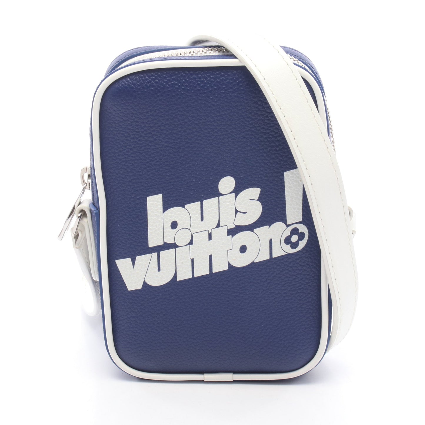 ダヌーブPPM エブリデイLV ショルダーバッグ レザー ネイビー ホワイト ルイヴィトン バッグ LOUIS VUITTON