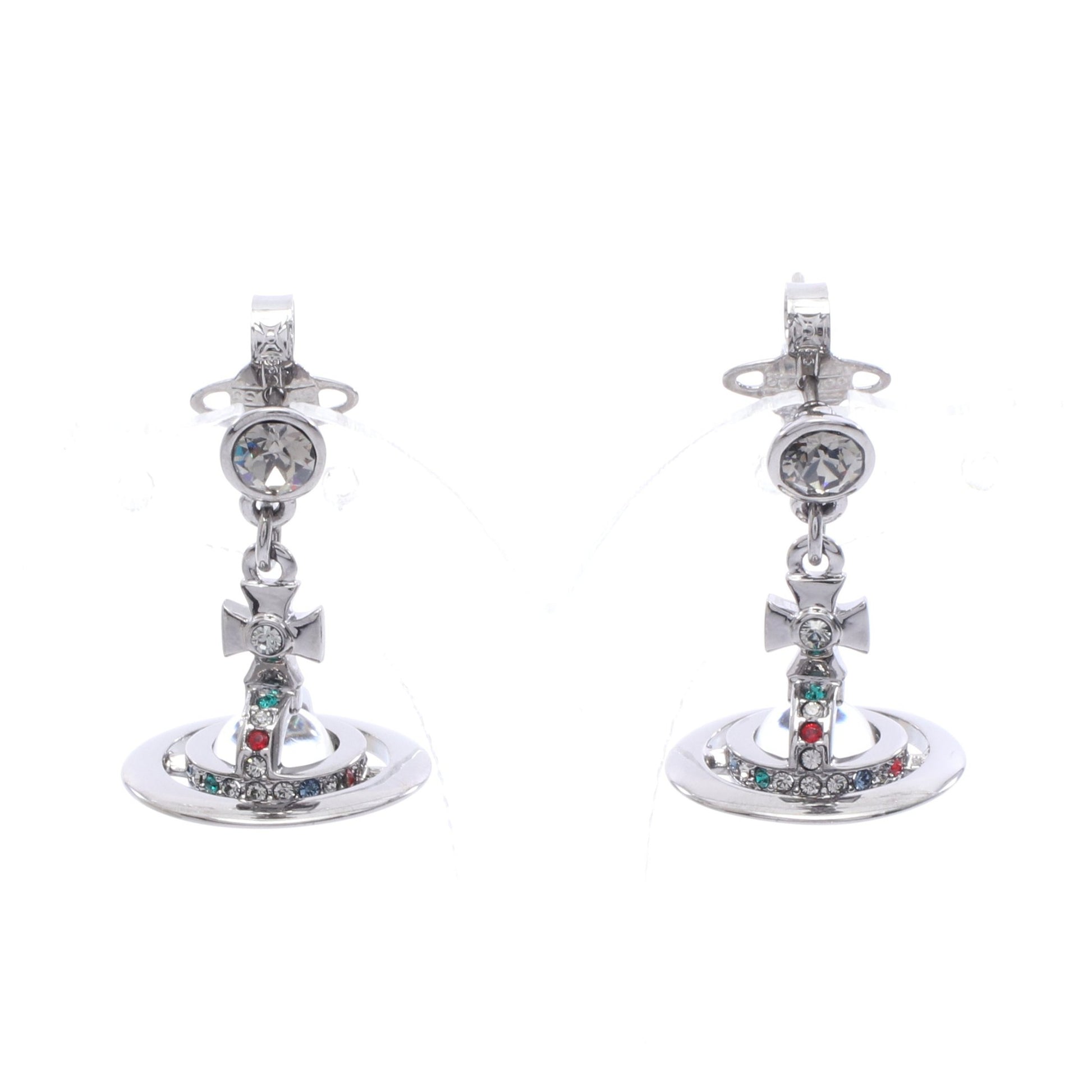 NEW PETITE ORB ピアス GP ラインストーン シルバー マルチカラー ヴィヴィアンウエストウッド アクセサリー Vivienne Westwood