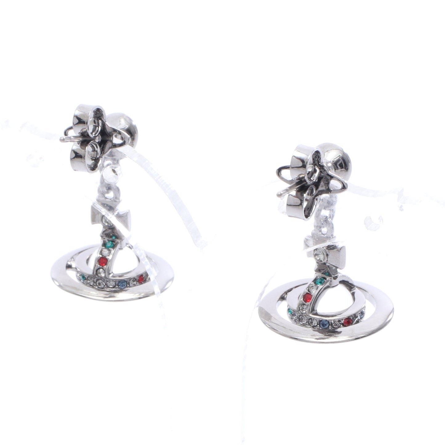 NEW PETITE ORB ピアス GP ラインストーン シルバー マルチカラー ヴィヴィアンウエストウッド アクセサリー Vivienne Westwood