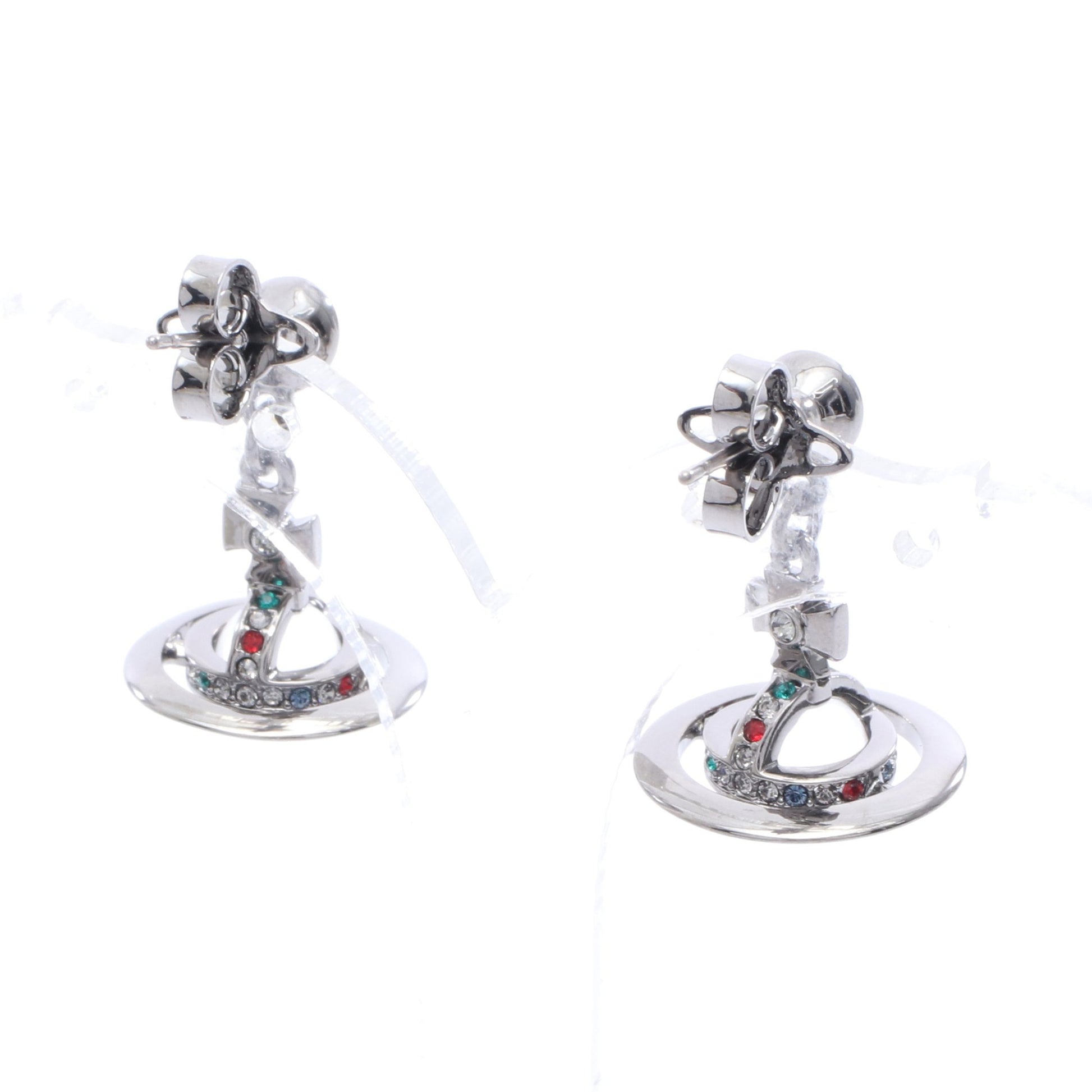 NEW PETITE ORB ピアス GP ラインストーン シルバー マルチカラー ヴィヴィアンウエストウッド アクセサリー Vivienne Westwood