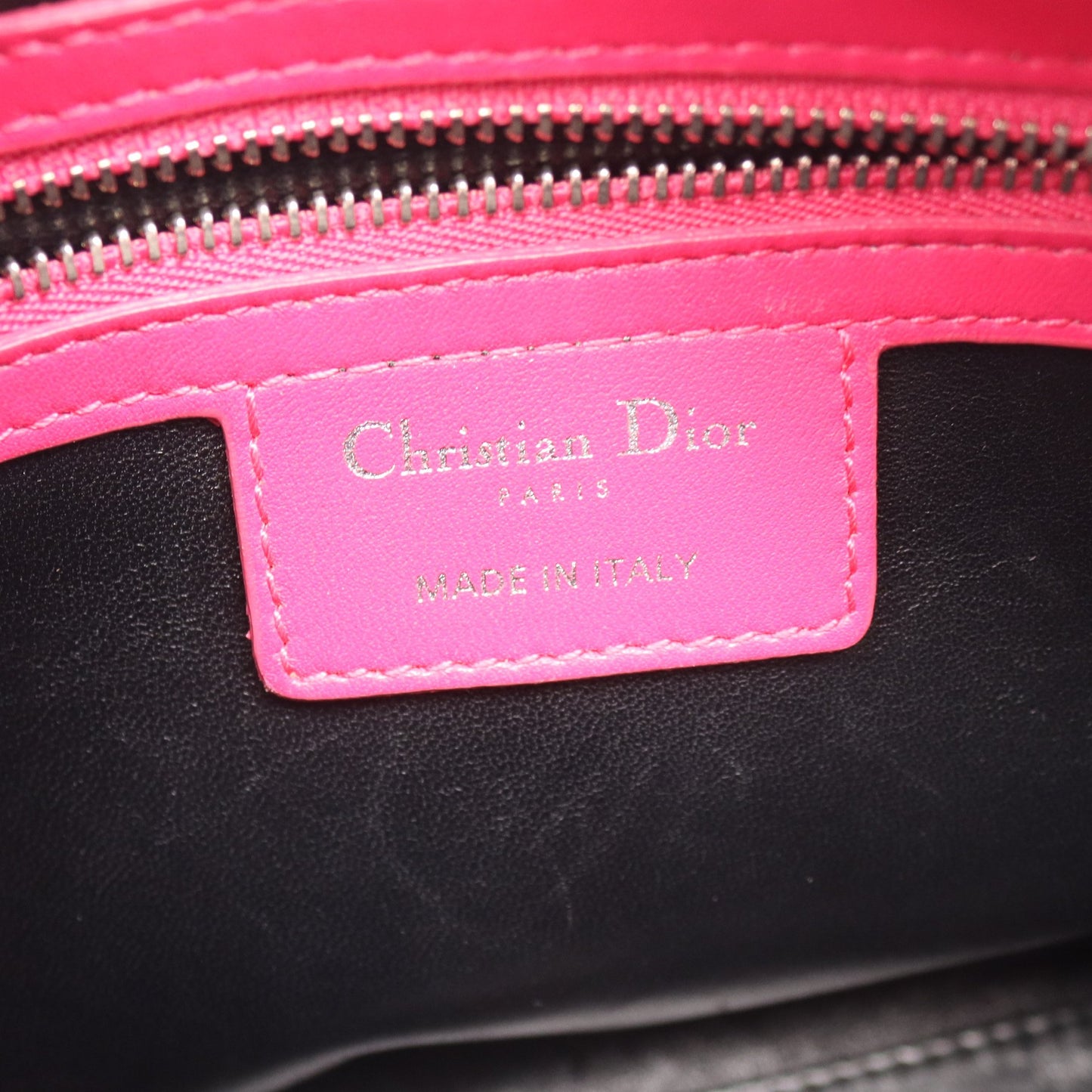 LADY DIOR レディディオール カナージュ 2WAY ハンドバッグ レザー ピンク ライトパープル ブラック クリスチャンディオール
