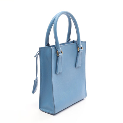 SAFFIANO LUX 2WAY ハンドバッグ サフィアーノレザー ライトブルー プラダ