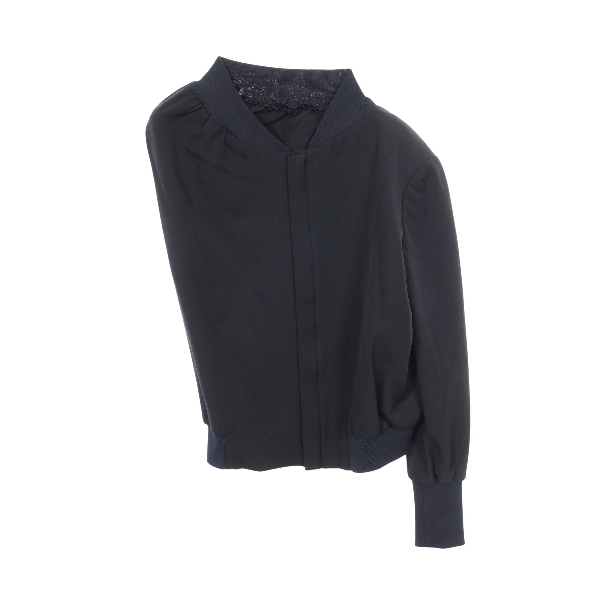 片袖 ジャケット ウール ネイビー ヨウジヤマモト アウター Yohji Yamamoto