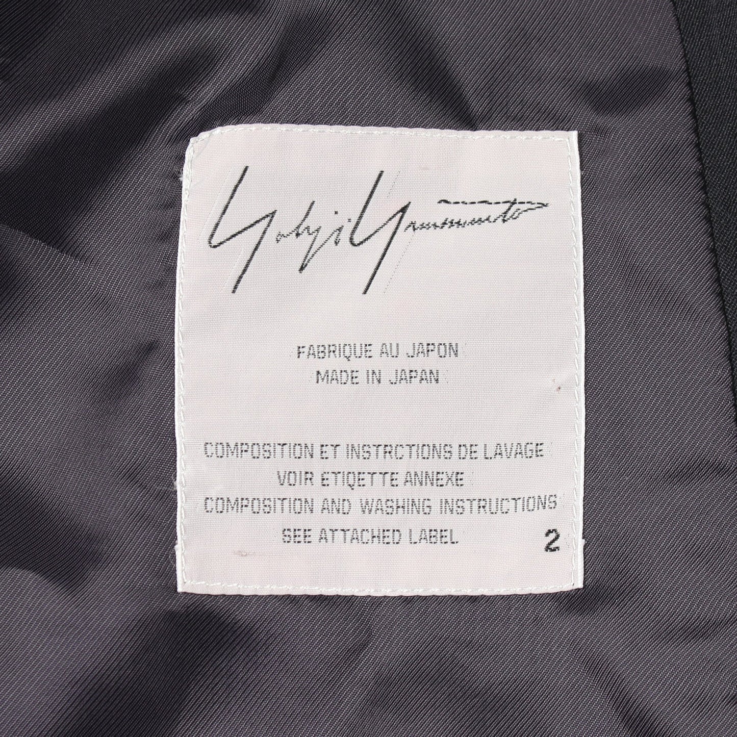 片袖 ジャケット ウール ネイビー ヨウジヤマモト アウター Yohji Yamamoto