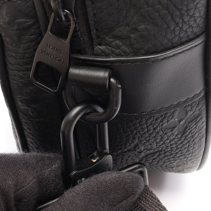 Sロック メッセンジャー モノグラム 2WAY ハンドバッグ レザー ブラック ルイヴィトン