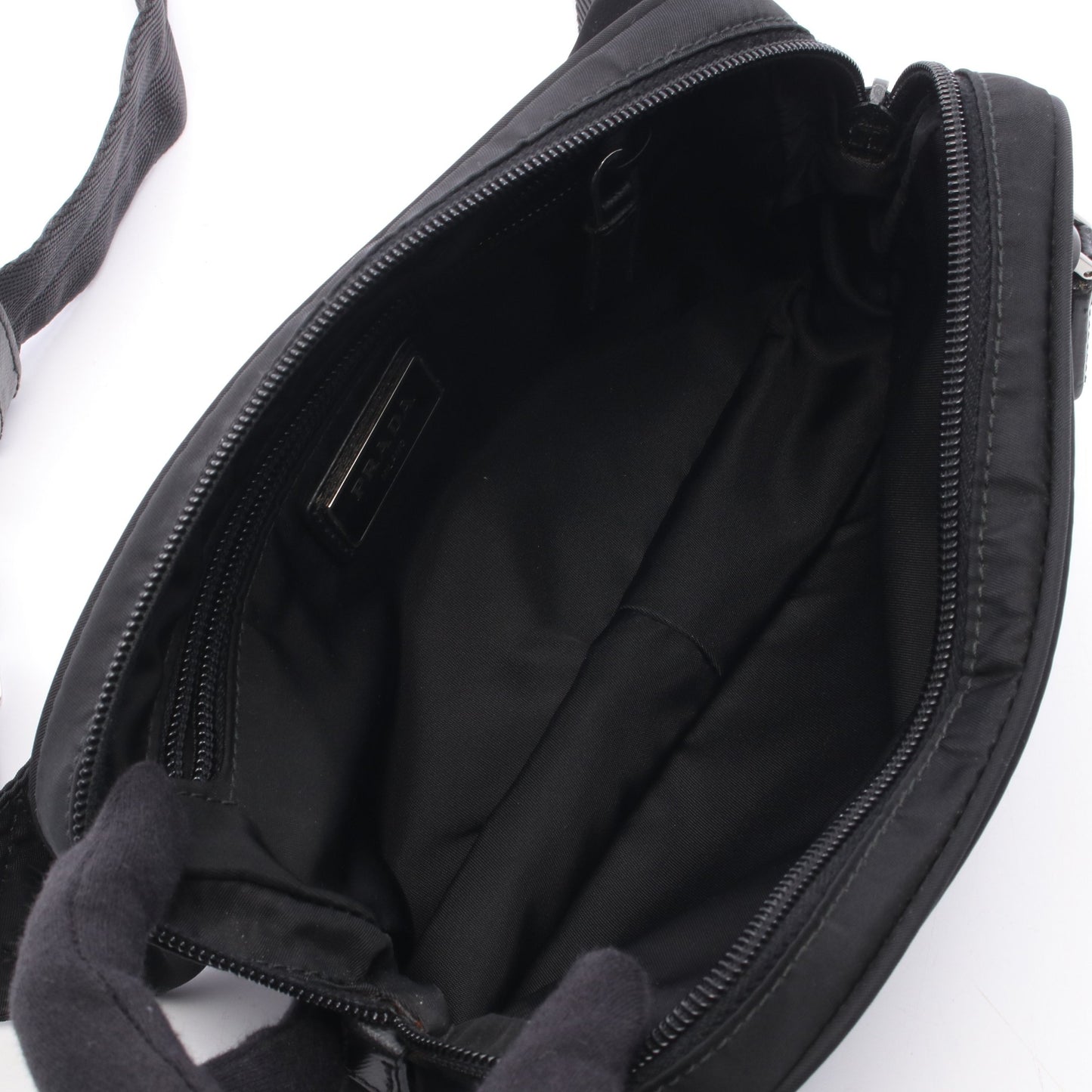 TESSUTO ボディバッグ ウエストバッグ ナイロン レザー ブラック プラダ