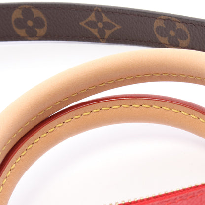 パラスBB モノグラム スリーズ 2WAY ハンドバッグ PVC レザー ブラウン レッド ルイヴィトン