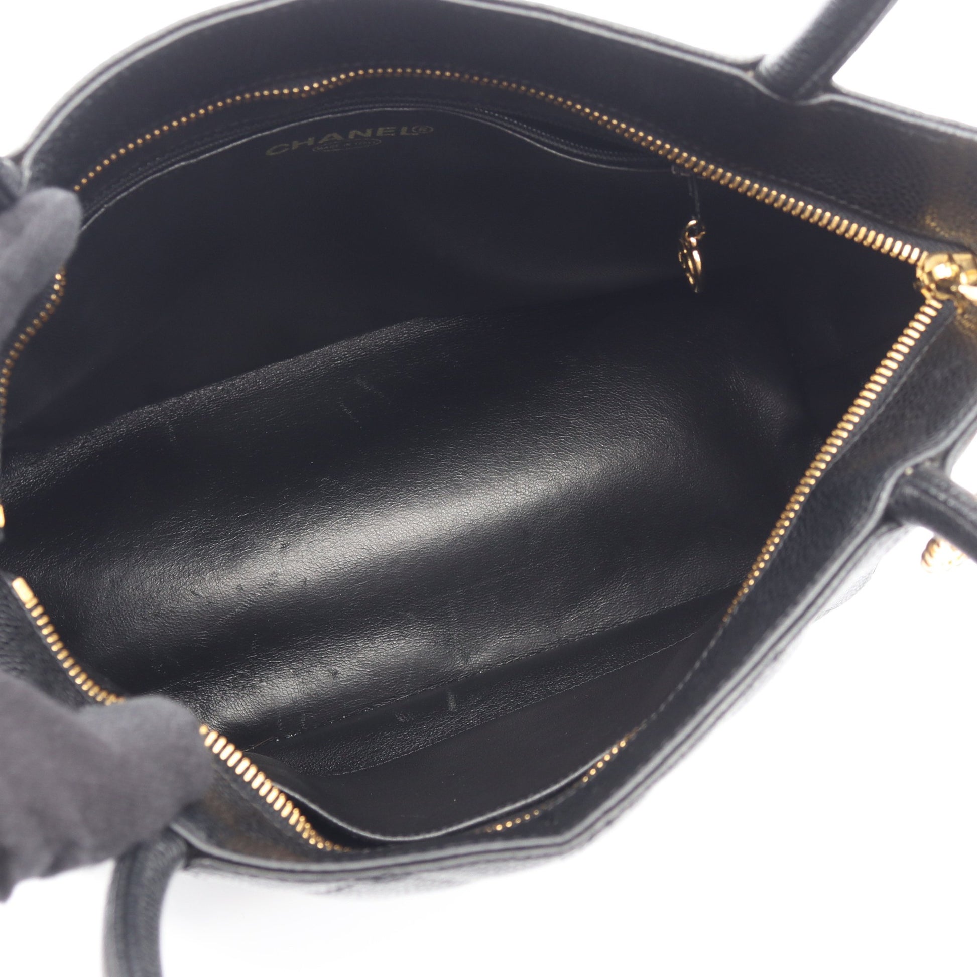 復刻トート ハンドバッグ トートバッグ キャビアスキン ブラック ゴールド金具 シャネル バッグ CHANEL