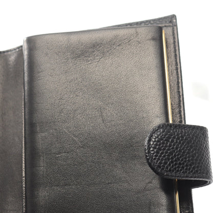 ココマーク 二つ折り長財布 キャビアスキン ブラック ゴールド金具 シャネル 財布・小物 CHANEL